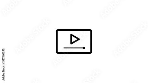 Play button icon for video audio playback and media