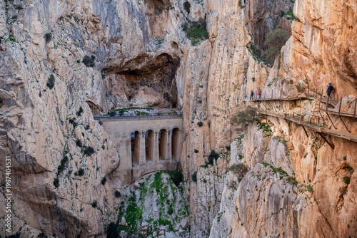 Caminito del Rey, railway bridge. Andalusia, Spain