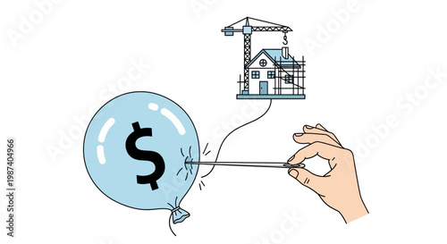 The cost of building a house.