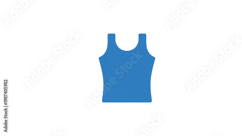 Simple blue racerback tank top illustration Vector
