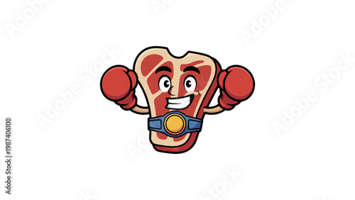 A whimsical cartoon character with a red nose and large, expressive eyes Vector