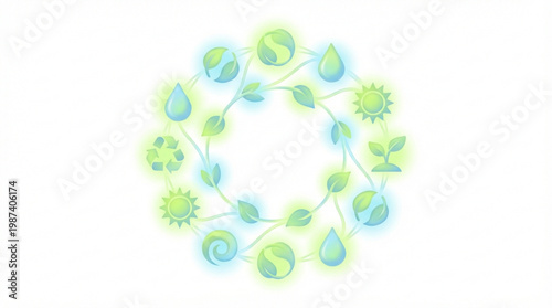 Vibrant green and blue virus cells.