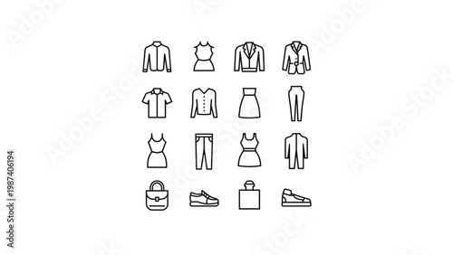 Collection of ancient egyptian hieroglyphic symbols representing clothing and footwear Vector
