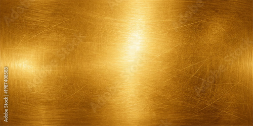 Polished gold and silver brushed metal texture with a shiny metallic aluminum surface and stainless steel plate pattern for a luxury industrial backdrop wallpaper