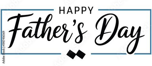 Happy father's day greeting card with bow tie illustration