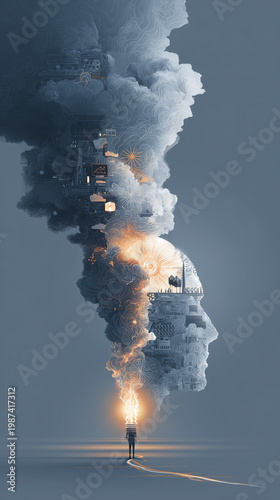 Wallpaper Mural Illustration of strategic speech art Torontodigital.ca