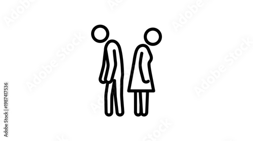 Couple Back To Back Relationship Problem Icon