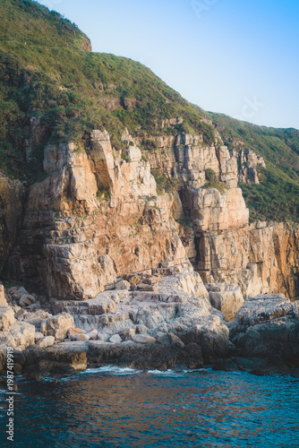 Wallpaper Mural Longdong Bay Cape Coast Landscape - Northeast and Yilan Coast National Scenic Area. Shot in Gongliao District, New Taipei, Taiwan at sunrise. Torontodigital.ca