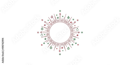 Decorative circular design with ornate elements and blank center for graphic usage