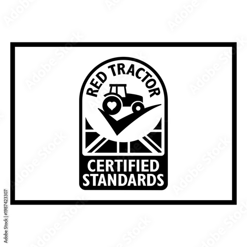 RED TARCTOR CERTIFIED STANDARDS VECTOR SIGN LOGO