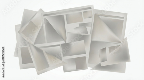 White plastic packaging material inserts.