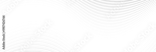 Abstract dotted wave line background. Light grey dynamic dash stripe texture. Warped and curved lines wallpaper for tech design template, presentation, brochure, leaflet, booklet. Vector backdrop