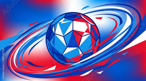 Soccer Ball in Motion Blur Fast.