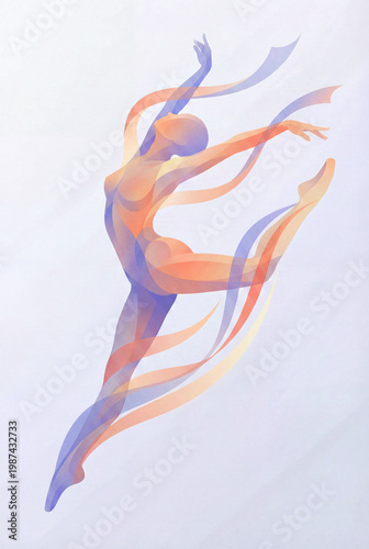 silhouette of a woman jumping in a dance