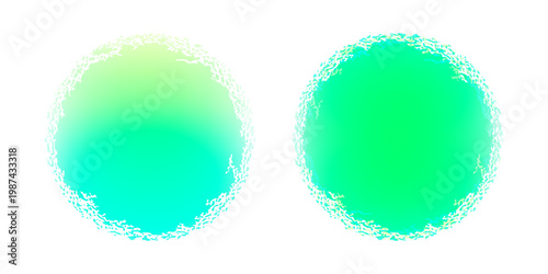 Set color circle gradient noise gradation. Abstract colorful watercolor blur mesh on isolated transparent background