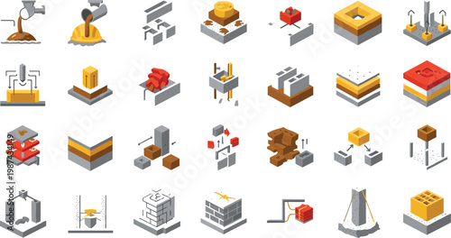 Hand tools and pliers vector set featuring wrenches, cutters, grips and plumbing equipment in colorful flat design illustration