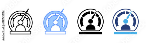 Performance icon set multiple style collection