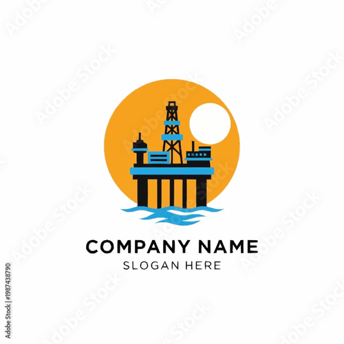 Offshore Oil Rig Platform Structure.