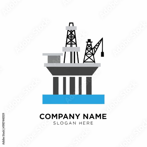 Offshore Oil Rig Platform Structure.