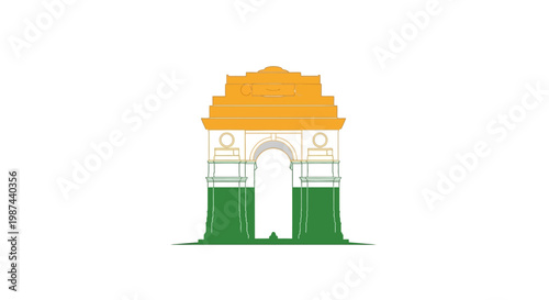 India Gate monument in New Delhi a national symbol.