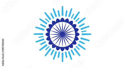 Indian Government Symbol Ashoka Chakra.