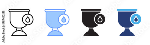 Goblet Medal icon set multiple style collection