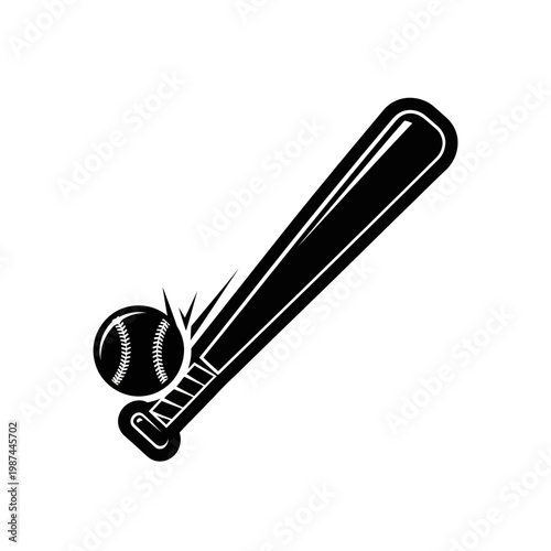 Classic baseball bat and ball ready for an exciting game.