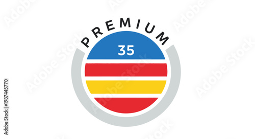 Premium gasoline fuel price sign symbol.