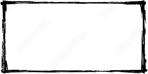 Black grunge frame border on blank vintage paper background for text and design