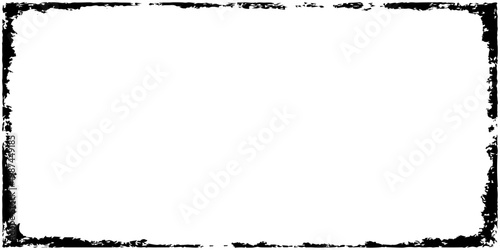 black grunge paper frame border with rough vintage texture for text design