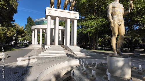 A view of the statues in Skopje, the capital of North Macedonia