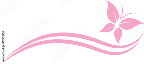 Schmetterling Logo, Vier Blätter, Wellen, Schmetterling Hintergrund, Lifestyle