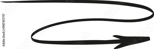 Abstract Right Turn Moving Arrow Scribble