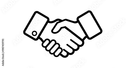 Business Handshake Icon Vector Illustration for Agreement and Partnership