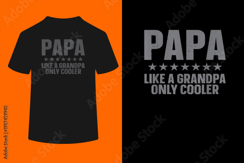Funny Papa Art for Grandpa from Grandkids Father's Day Papa T-Shirt
