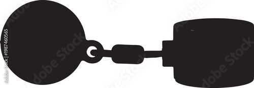 Black silhouette of a whisk with rounded and cylindrical sections also transparent background, kitchen tool