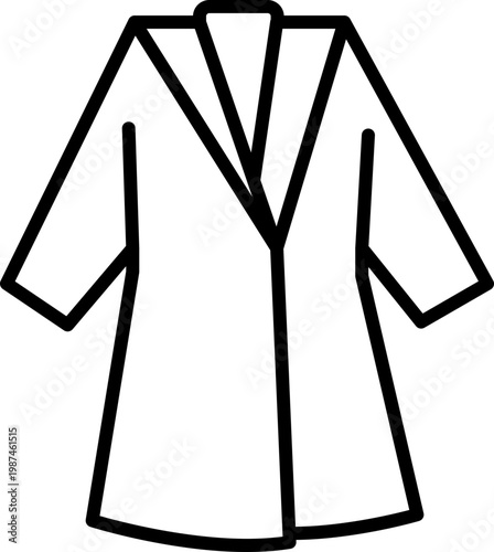 Bathrobe Line Icon, Bathrobe Outline Icon, Bathrobe Simple Icon