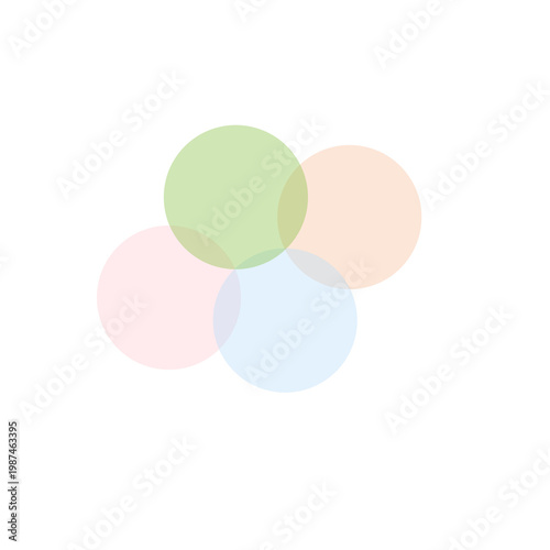 Overlapping Circles diagram art, illustration graphic 