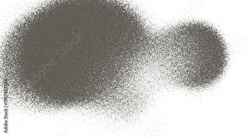 Two blurred gray dust clouds on a white background with abstract background particle background texture background smog background smoke background fog background air background pollutant