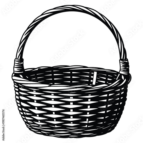 empty wicker basket