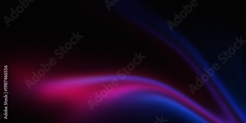 Neon light trails on dark gradient background with pink and blue hues