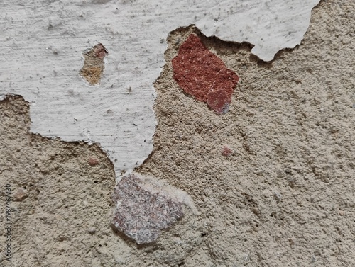 Textura de parede velha com pintura descascando  06