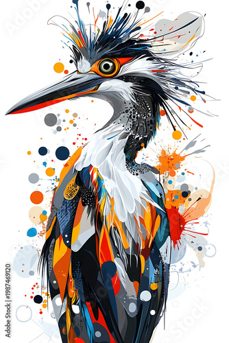 Birds, Floral, Nature, Art, Printable Image with White Background, for Stickers, T-shirt Design, Hat, Mug, Flip-flop, Mousepad