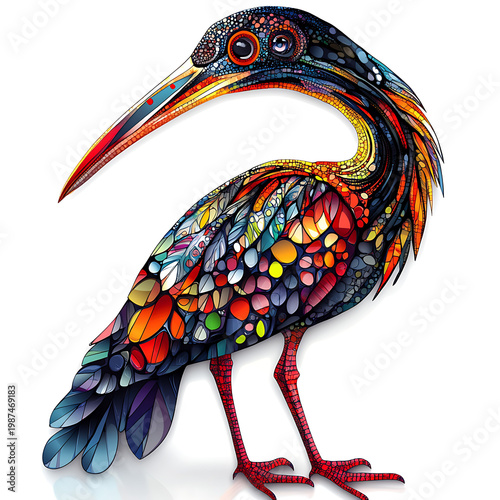 Birds, Floral, Nature, Art, Printable Image with White Background, for Stickers, T-shirt Design, Hat, Mug, Flip-flop, Mousepad