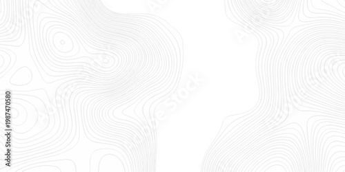 minimal paper area the pattern discovery topography map. topo map creative white wave grid stripe line map topography. vector geographic contour mounted map background.
