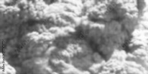 Black radial halftone circles. Dotted sound wave rings. Stippled epicenter, target, radar icon concept. Ripple concentric signal vibration element. Vector round dashed and dotted gradient pattern