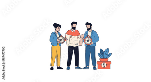 Group of Diverse People Holding Globe and Plants for Sustainable Future