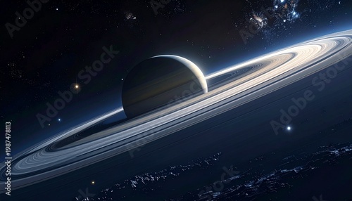 Futuristic space travel concept with glowing warp speed tunnel effect in deep cosmos