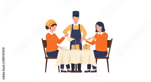 Family Dinner Celebration with Cake and Gifts