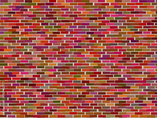Red Brick Wall Pattern Mortar Joint Texture Design
